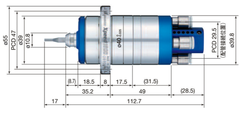 超高速高精度氣浮主軸Xpeed1600尺寸.png 超高速高精度氣浮主軸Xpeed1600尺寸.png